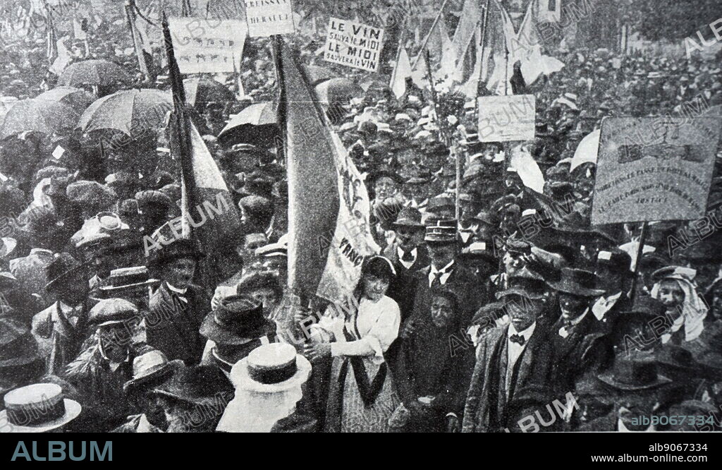 The Revolt of the Languedoc wine growers was a mass movement in 1907 in Languedoc and the Pyrenees-Orientales of France that was repressed by the government of Georges Clemenceau. It was caused by a serious crisis in winemaking at the start of the 20th century. The movement was also called the "paupers revolt" of the Midi. It was marked by the fraternization of the 17th line infantry regiment with the demonstrators in Beziers.