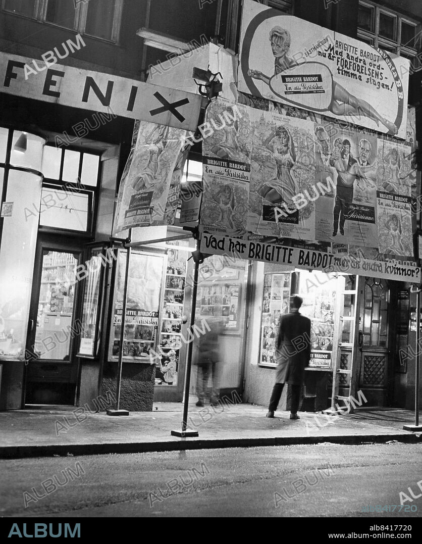 Stockholm 1960-01-07. Biograf Fenix på Drottninggatan 71. Foto: Carl-Erik Sundström / DN / TT / Kod: 59. ** SvD OUT **.