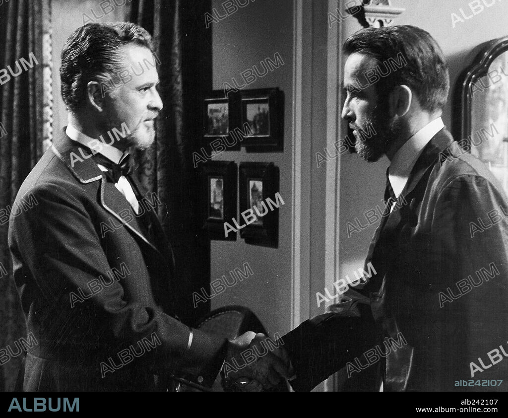 LARRY PARKS and MONTGOMERY CLIFT in FREUD, 1962, directed by JOHN HUSTON. Copyright UNIVERSAL PICTURES.