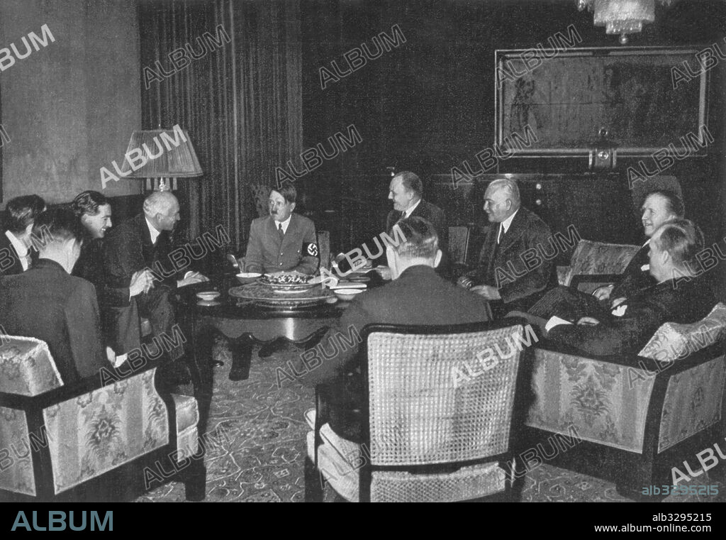 Adolf Hitler with British politicians Sir John Simon and Anthony Eden - 1934.