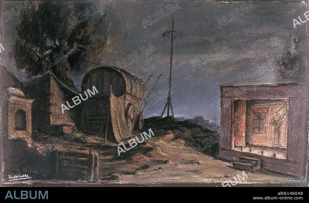 FRANCO ZEFFIRELLI. DECORACION PARA LA OPERA 'PAYASOS' DE LEONCAVALLO.