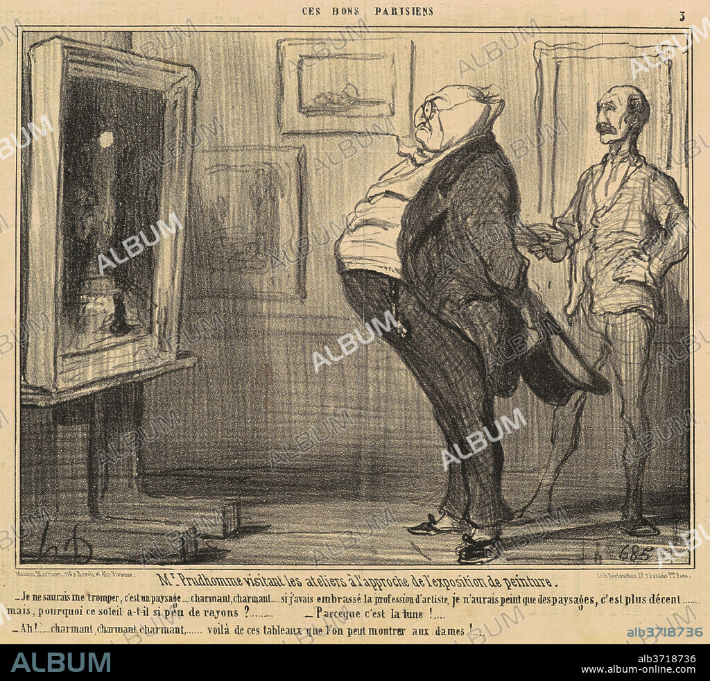 HONORé DAUMIER. M. Prudhomme visitant les ateliers Dated 19th