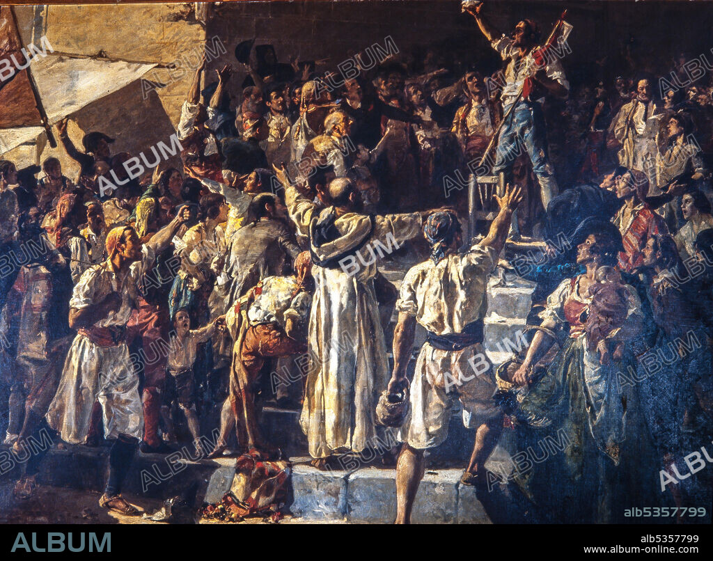 Joaquin Sorolla/ El Grito de Palleter, 1884. Obra con la que el pintor Sorolla consiguió la pensión para sus estudios en Roma. Diputación provincial de Valencia.