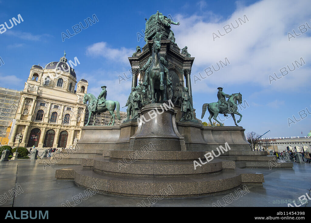 Maria-Theresa monument on Maria-Theresien-Platz in front of the Museum of Natural History, Vienna, Austria, Europe.