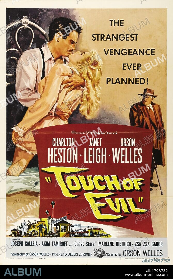 Poster de SED DE MAL, 1958 (TOUCH OF EVIL), dirigida por ORSON WELLES. Copyright UNIVERSAL PICTURES.