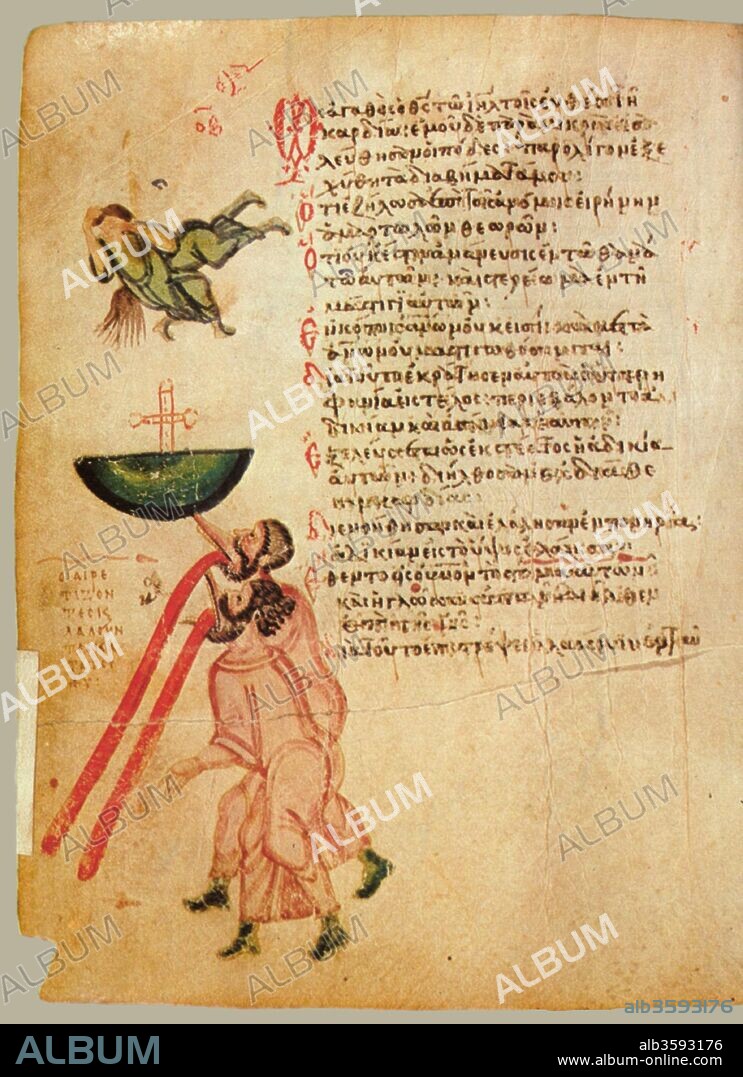 BYZANTINE MASTER. The Chludov Psalter. Psalm 72.
