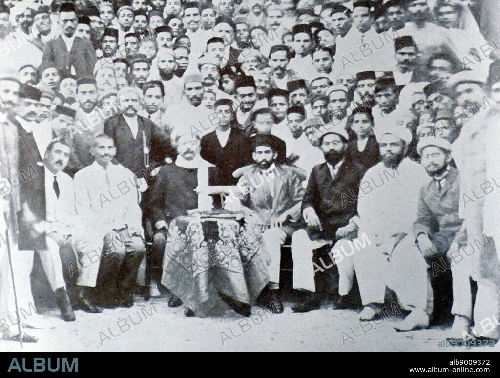 Mohandas Gandhi, with Kallenbach and Gokhale (seated front row) during the 1912 visit by Gokhale to the Indian community in South Africa, .Gopal Krishna Gokhale (1866 1915) political leader during the Indian Independence Movement against the British Empire in India.