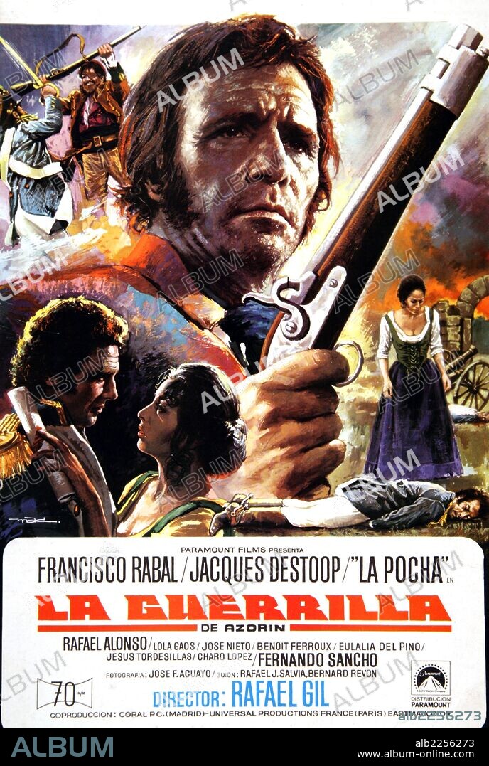 PELICULA : LA GUERRILLA , 1972. BASADA EN LA OBRA HOMONIMA DE AZORIN. DIRECTOR : RAFAEL GIL. ACTORES : FRANCISCO RABAL , JACQUES DESTOOP , LA POCHA.