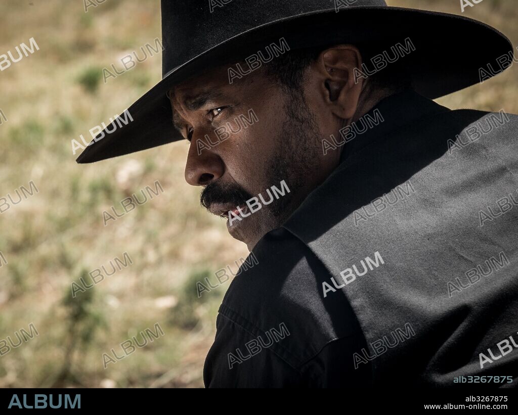 DENZEL WASHINGTON en LOS 7 MAGNIFICOS, 2016 (THE MAGNIFICENT SEVEN), dirigida por ANTOINE FUQUA. Copyright MGM/COLUMBIA PICTURES/LSTAR CAPITAL/VILLAGE ROADSHOW PICTURE.