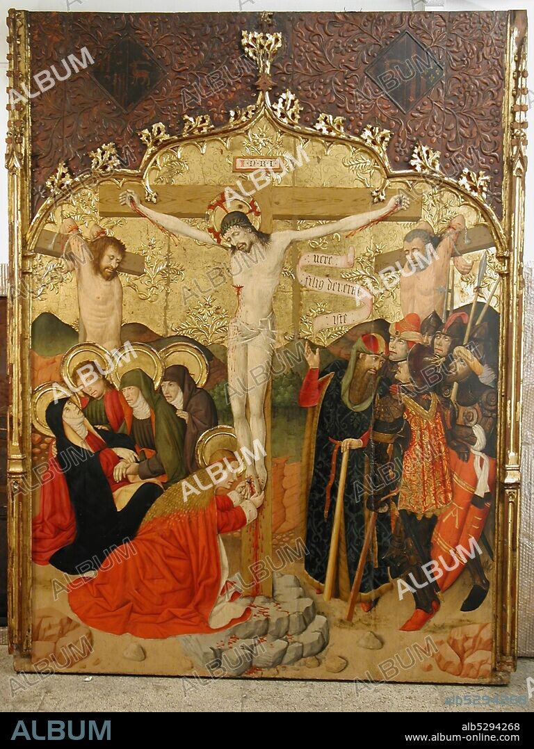 PEDRO GARCIA DE BENABERRE. Detail of the Altarpiece by Pedro García de Benabarre, located in the Chapel of Santa Clara de Asís and Santa Catalina de Alejandría, in the Cathedral of the Holy Cross and Saint Eulalia in Barcelona.
Gothic XV century.