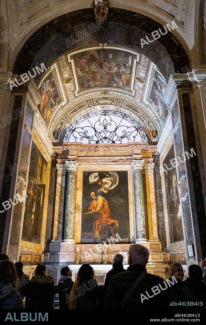 Capilla Contarelli, paintings made by the baroque master Caravaggio, San Luigi dei Francesi church, Roma, Lazio, Italia.