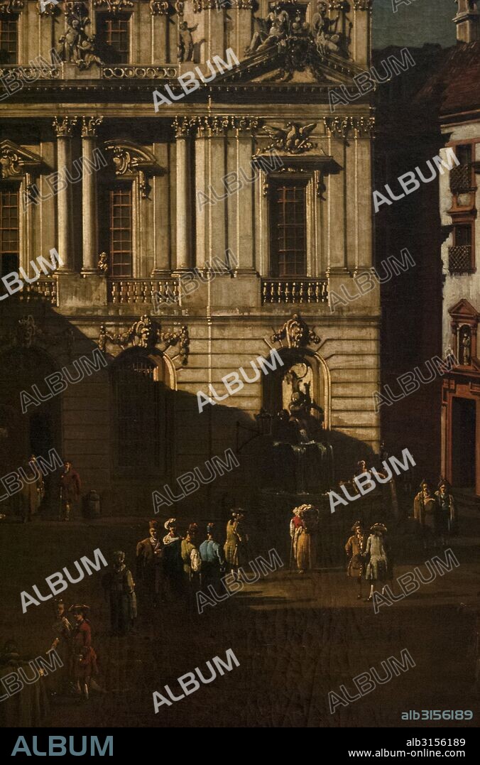 Bernardo Bellotto (1721/2-1780). Italian urban landscape painter. Vienna University square, 1758-1761. Kunsthistorisches Museum (Art History Museum). Vienna. Austria.