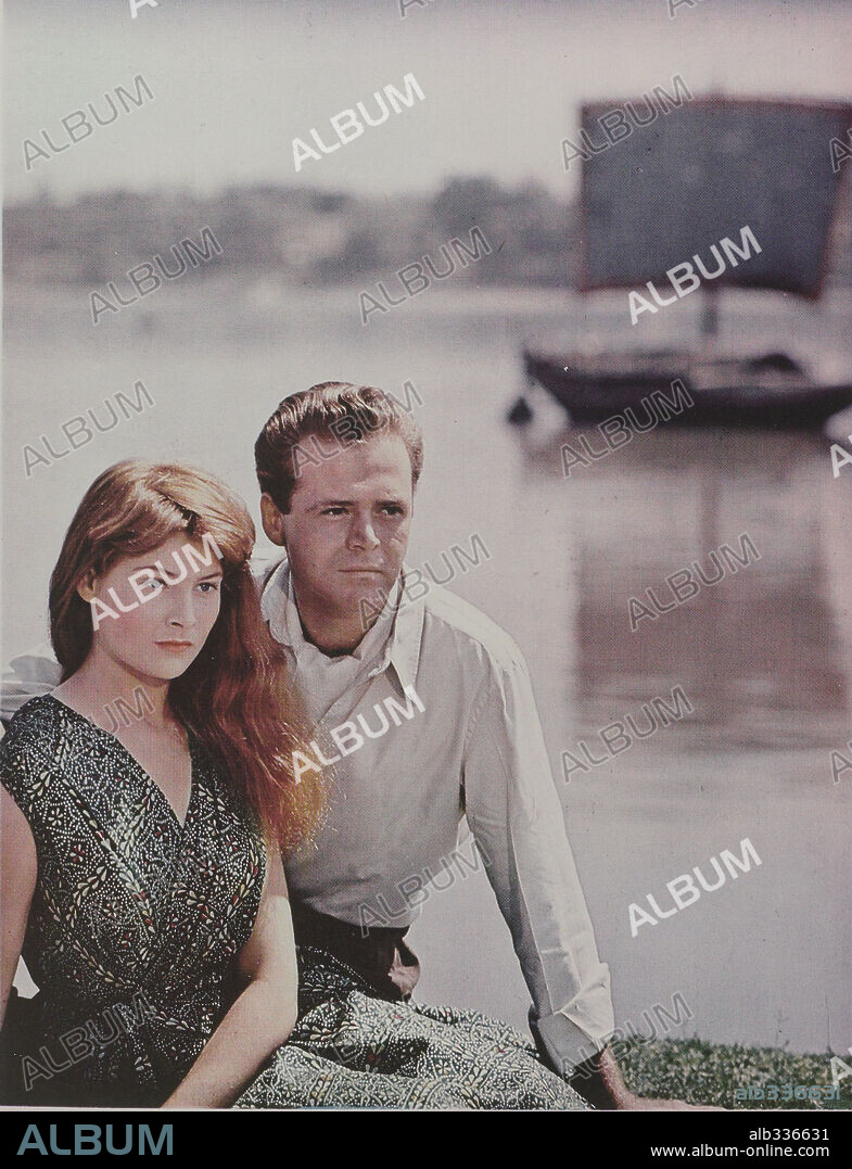 ADRIENNE CORRI and THOMAS E. BREEN in THE RIVER, 1951, directed by JEAN RENOIR. Copyright UNITED ARTISTS.
