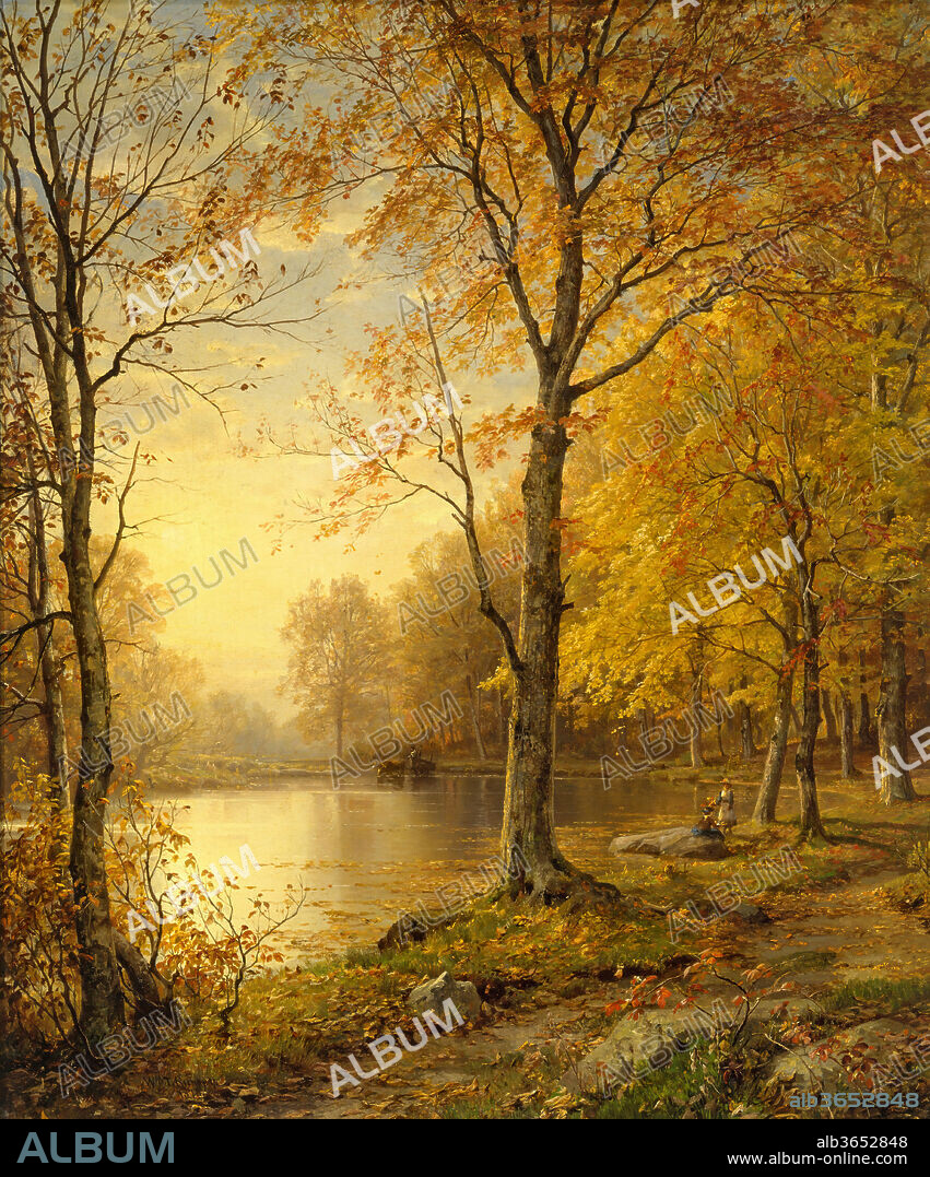 Indian Summer. Artist: William Trost Richards (American, Philadelphia, Pennsylvania 1833-1905 Newport, Rhode Island). Dimensions: 24 1/8 x 20 in. (61.3 x 50.8 cm). Date: 1875.