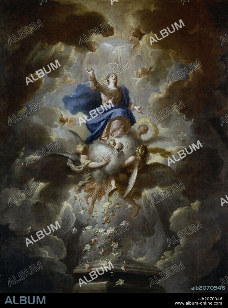 Francisco Ignacio Ruiz de la Iglesia / 'The Assumption of the Virgin Mary', ca.  1700, Spanish School, Canvas, 188 cm x 149 cm, P05772.