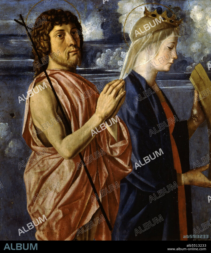 CRISTOFORO CASELLI. Saint John the Baptist and Saint Catherine of Alexandria (From the Cornalba Polyptych).