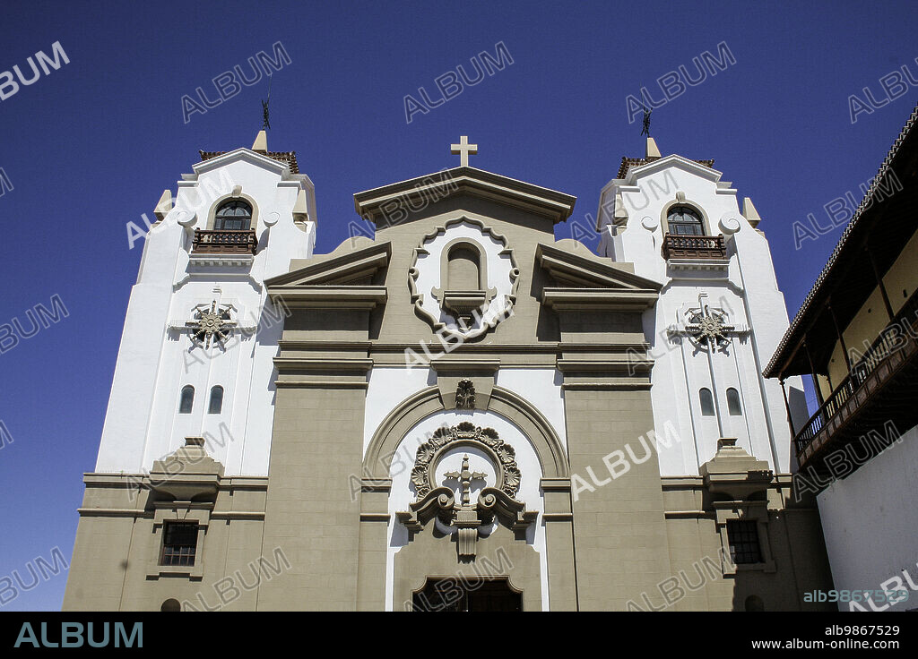 Candelaria, Tenerife, Comunidad Autonoma des Canarias, Spain. Basilica of the Royal Marian Shrine of Our Lady of Candelaria (Spanish: Basílica y Real Santuario Mariano de Nuestra Señora de la Candelaria or simply Basílica de la Candelaria). The basilica is dedicated to the Virgin of Candelaria (Patron of the Canary Islands).