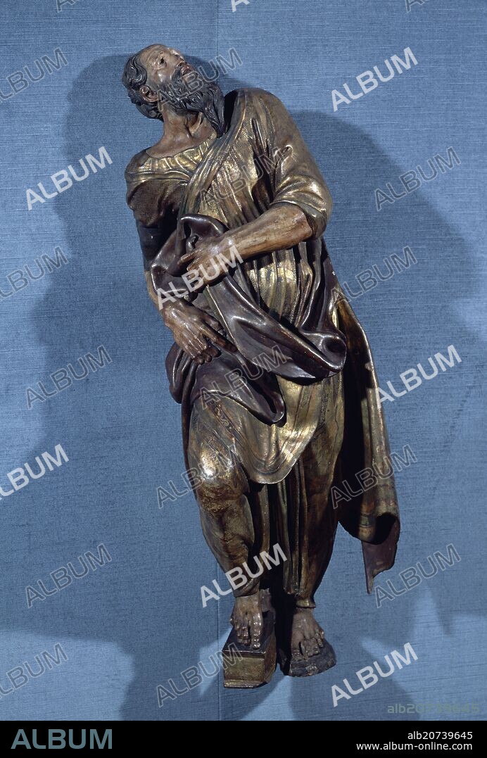 ALONSO BERRUGUETE (1488-1561). PROFETA EZEQUIEL - PERTENECIENTE AL RETABLO DE SAN BENITO - 1526 - MANIERISMO ESPAÑOL.