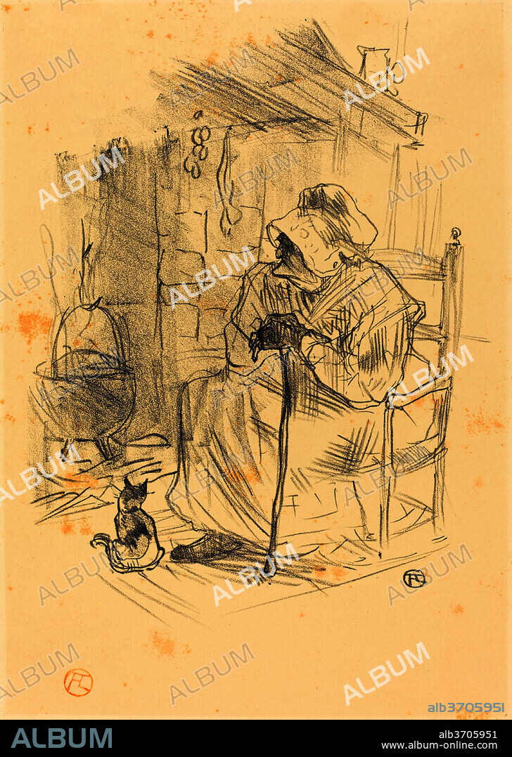 HENRI DE TOULOUSE-LAUTREC. Le secret. Dated: 1895. Medium: lithograph in black on velin paper.