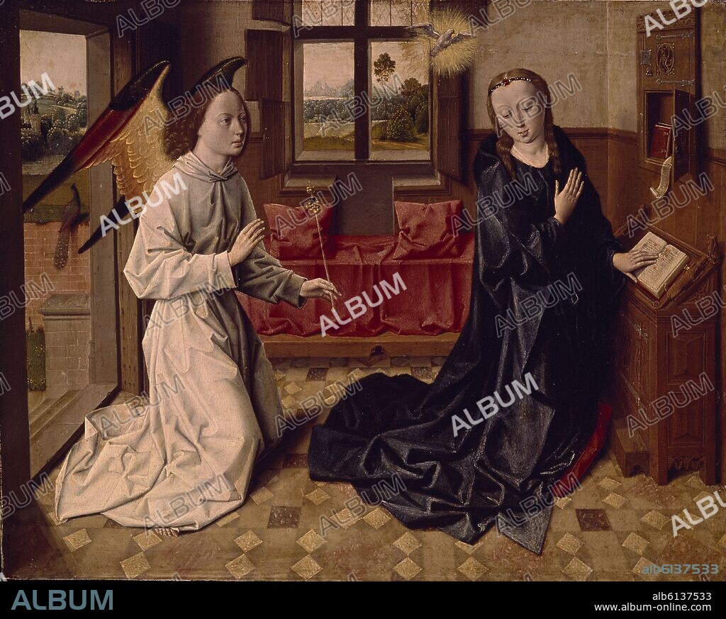 DIRK BOUTS (1410-1475) DIERIC. LA ANUNCIACION - SIGLO XV.