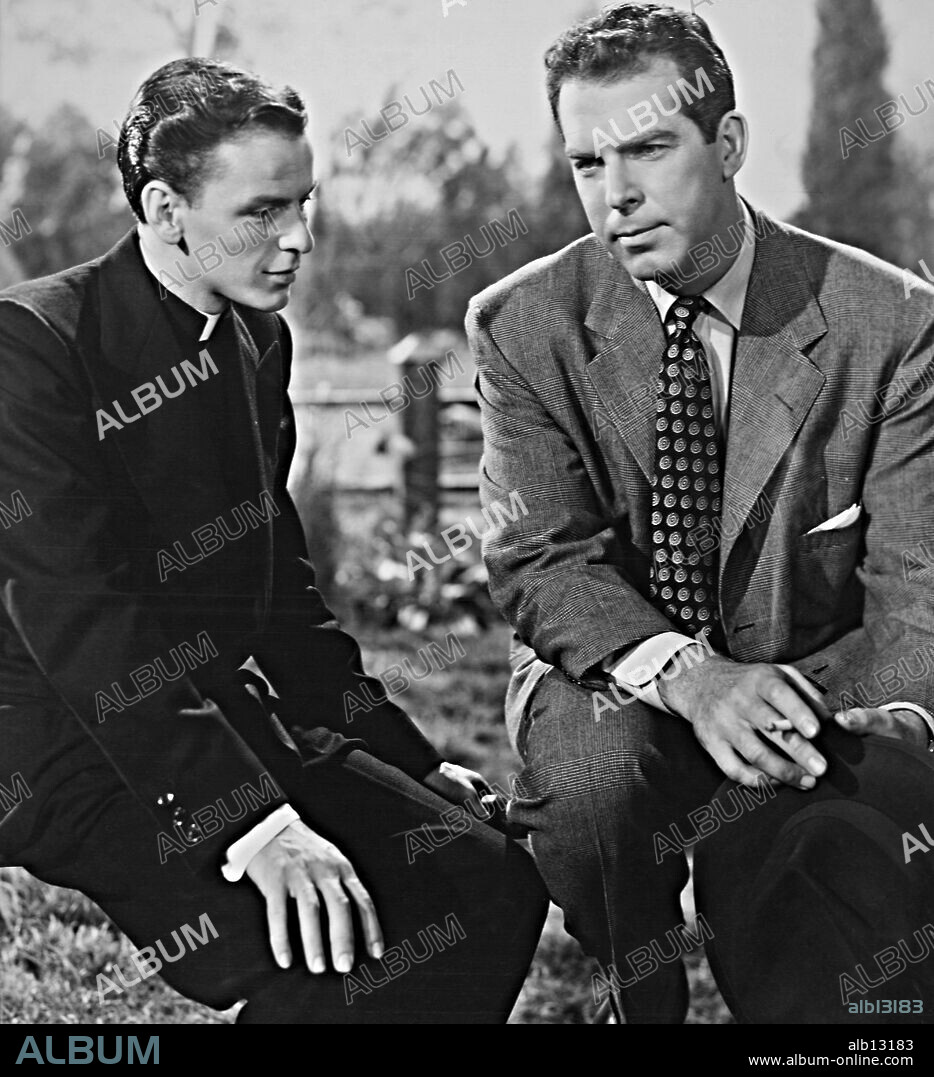 FRANK SINATRA and FRED MACMURRAY in THE MIRACLE OF THE BELLS, 1948, directed by IRVING PICHEL. Copyright RKO RADIO.