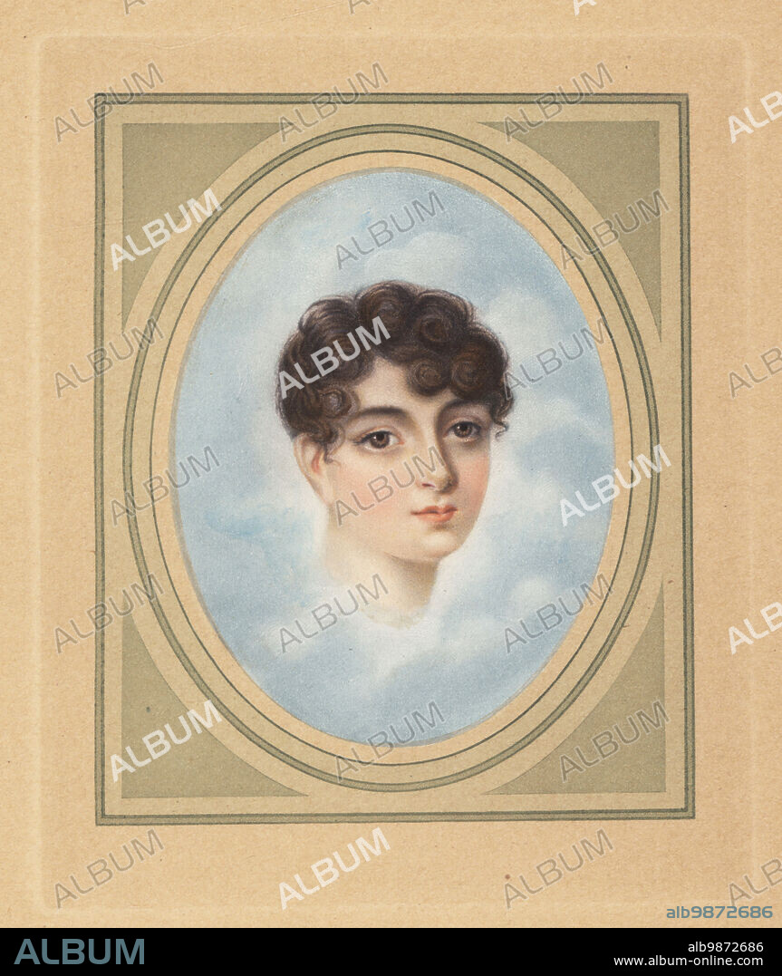 Eleonore Denuelle de La Plaigne, 1787-1867. Eléonore Denuelle was a mistress of Emperor Napoleon I of France and the mother of his son Charles, Count Léon. She later married the Count de Luxbourg and became Comtesse de Luxbourg. Colour mezzotint by Michel Manzi and Maurice Joyant after a portrait by Jacques Augustin from Frederic Massons Napoleon et les Femmes, Napoleon and the Fair Sex, Goupil, Paris, 1906.