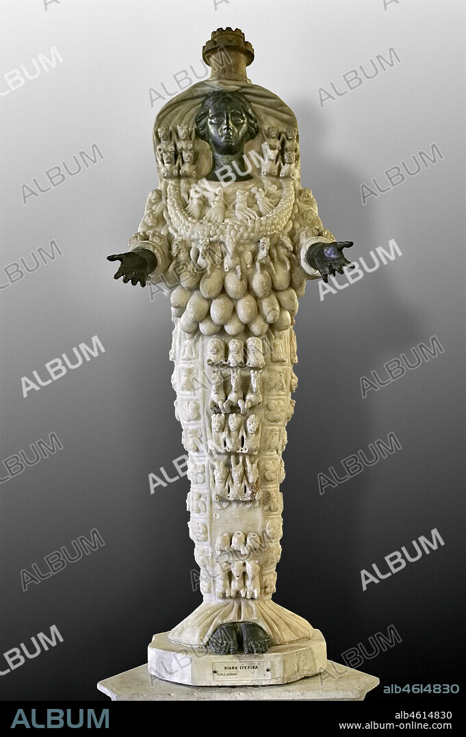 Rome, Capitoline Museums: the Artemis of Ephesus, Roman copy of a Greek statue, 2nd Century BC.