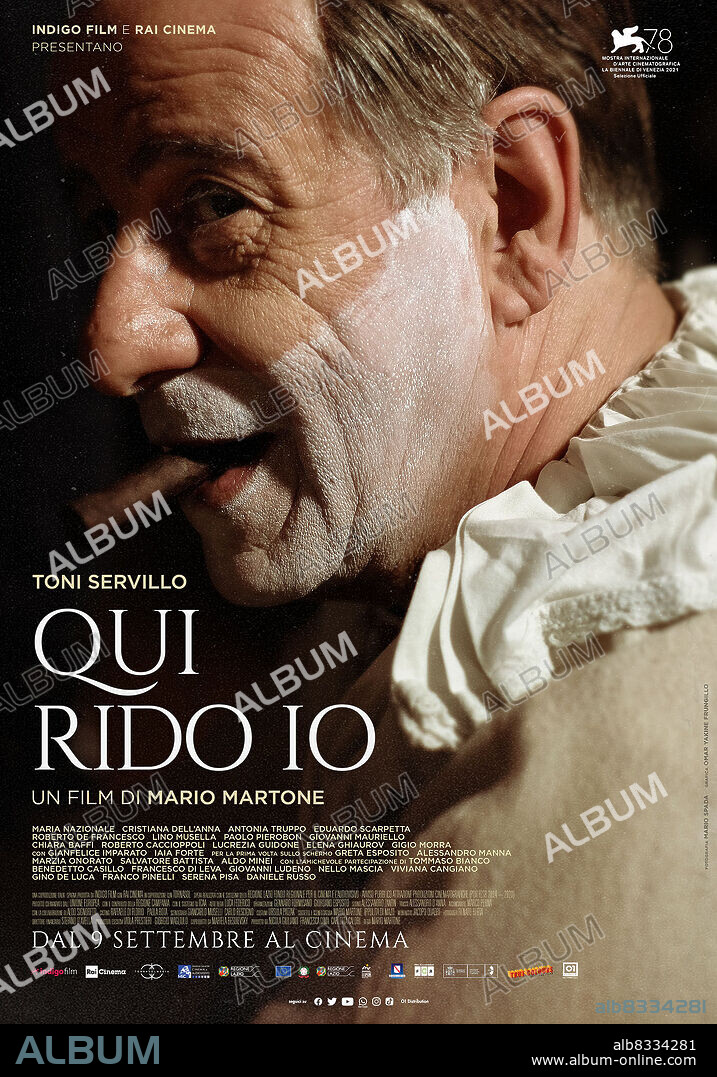TONI SERVILLO en AQUI ME RIO YO, 2021 (QUI RIDO IO), dirigida por MARIO MARTONE. Copyright Indigo Film / Tornasol Films.