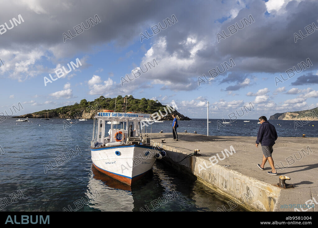 Margarita boat, Sant Elm, sa Dragonera natural park, Mallorca, Balearic Islands, Spain.