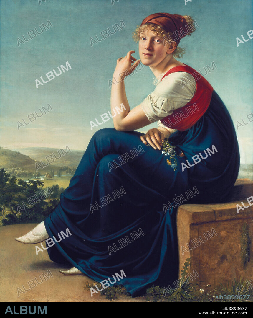 GOTTLIEB SCHICK. Portrait of Heinrike Dannecker. Date/Period: 1802 (Stuttgart). Painting. Oil on canvas. Height: 119 cm (46.8 in); Width: 100 cm (39.3 in).