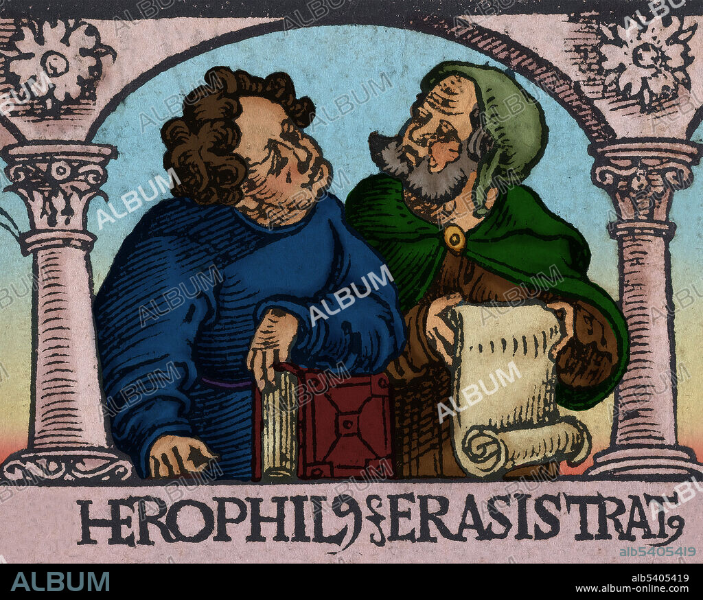 Herophilos (335/280 - 255 BC) was a Greek physician deemed to be the first anatomist. He was the first scientist to systematically perform scientific dissections of human cadavers and recorded his findings in over nine works which are all lost. Erasistratus (304 - 250 BC) was a Greek anatomist and royal physician under Seleucus I Nicator of Syria. Along with fellow physician Herophilos, he founded a school of anatomy in Alexandria. Dissections of human cadavers were banned in most places at the time, except for Alexandria. Celsus in De Medicina and the church leader Tertullian state that Herophilos vivisected at least 600 live prisoners.