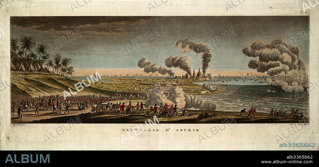 GIUSEPPE PERA. The Battle of Abukir on 25 July 1799.