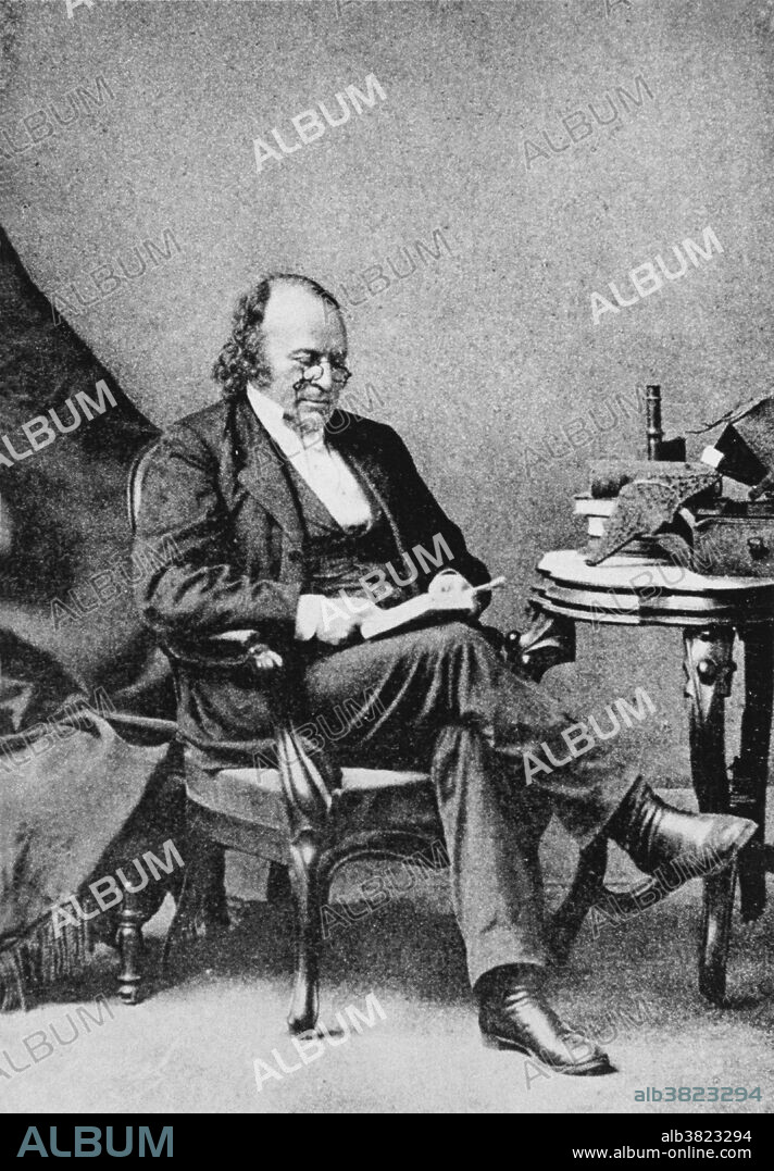 Jean Louis Agassiz (1807-1873) was a Swiss-born naturalist and geologist. His main interestes were fish and glaciers, and his chief work on the former, Recherches sur les Poissons Fossiles, was released in parts from 1833-44. In 1840, he published Etudes sur les Glaciers, which concluded that great sheets of ice once covered many countries. While Agassiz has been criticized for his attacks on the Darwinian theory of evolution, he is best remembered in American educational circles for his opposition to the old style of learning by memorizing. He urged students to, Go to nature; take the facts into your own hands; look and see for yourself! Study nature not books! At Harvard, Agassiz founded the Museum of Natural History.
