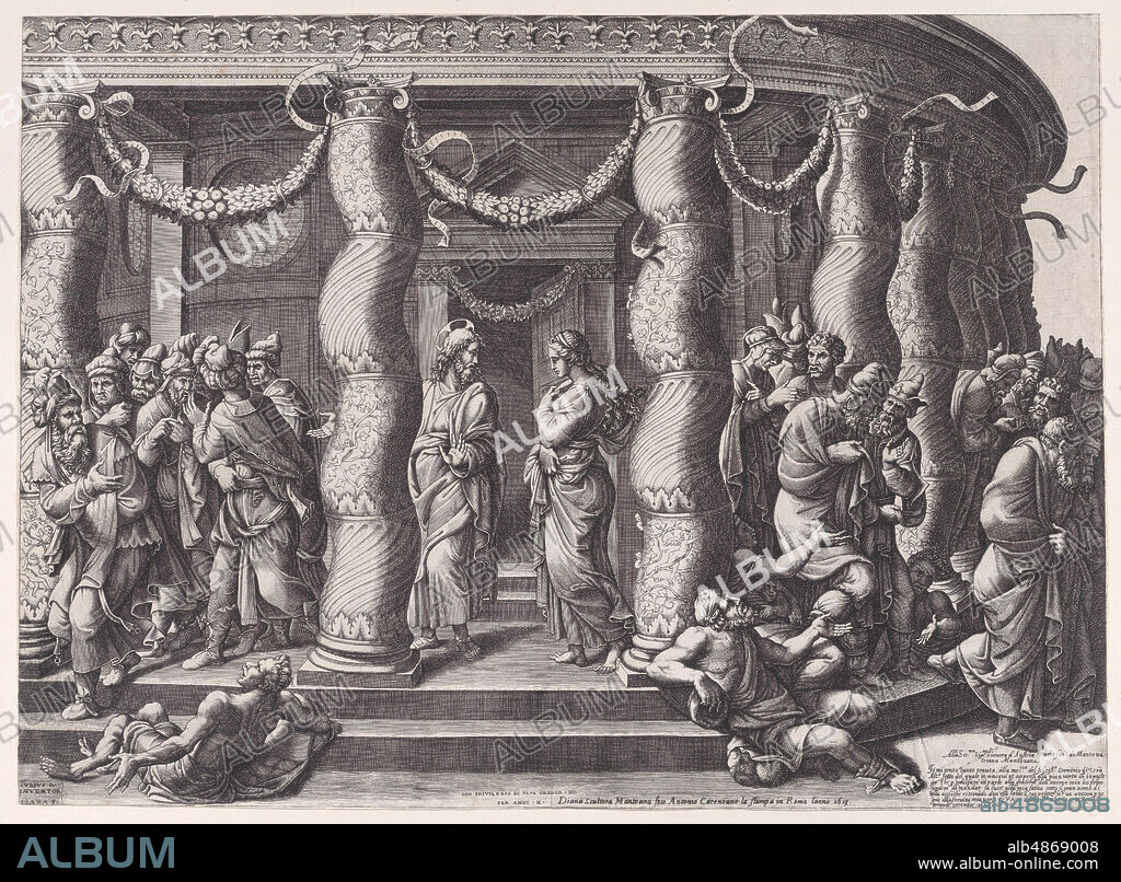 DIANA MANTUANA. Christ and the woman taken in adultery, 1575 (republished 1613).