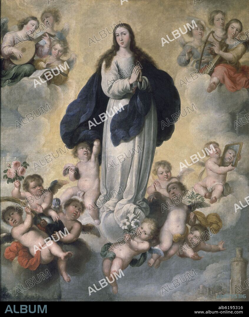 IGNACIO DE RÍES. INMACULADA CONCEPCION - SIGLO XVII - BARROCO ESPAÑOL.