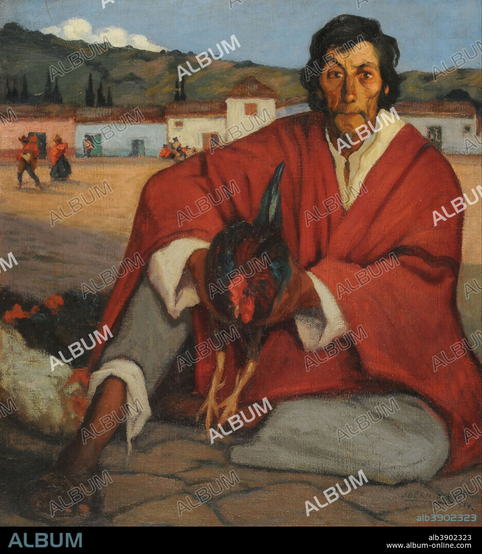 JORGE BERMÚDEZ. Gallero viejo. Date/Period: 1914. Painting. Oil on canvas. Height: 1,115 mm (43.89 in); Width: 1,055 mm (41.53 in).