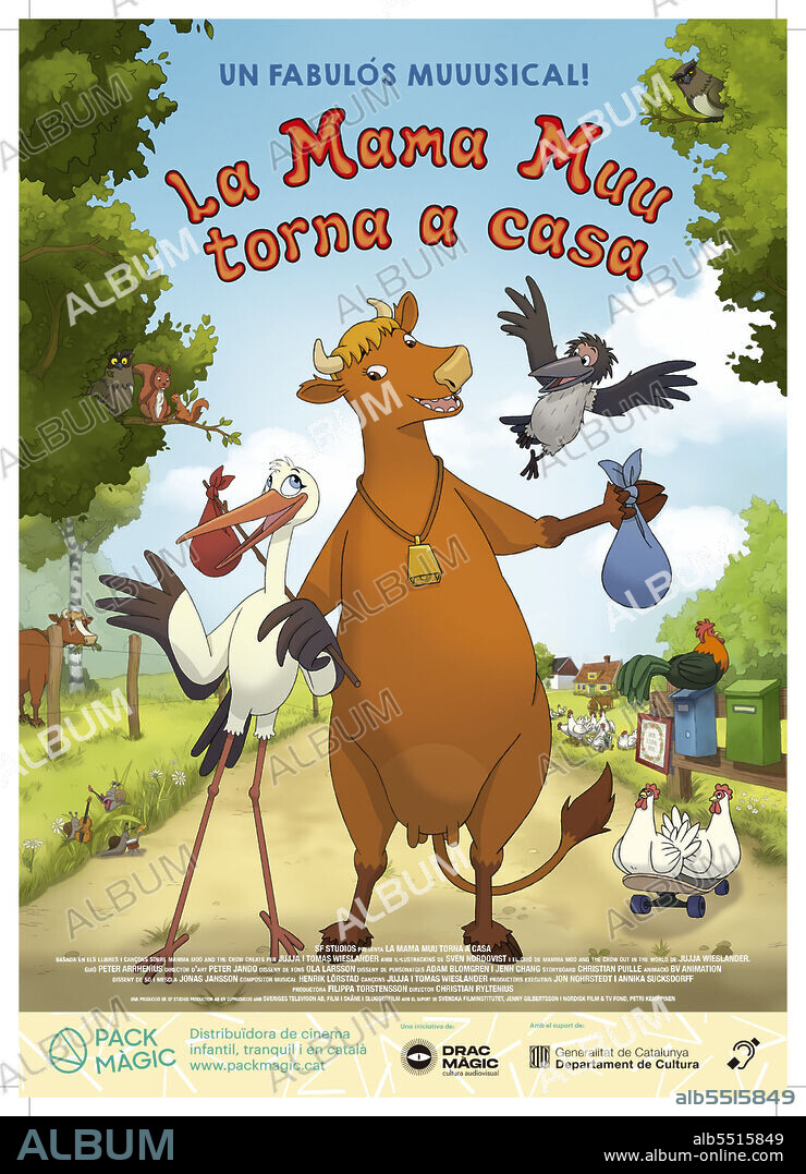 Poster of MAMMA MOO FINDS HER WAY HOME, 2021 (MAMMA MU HITTAR HEM), directed by CHRISTIAN RYLTENIUS and TOMAS TIVEMARK. Copyright SF Studios.