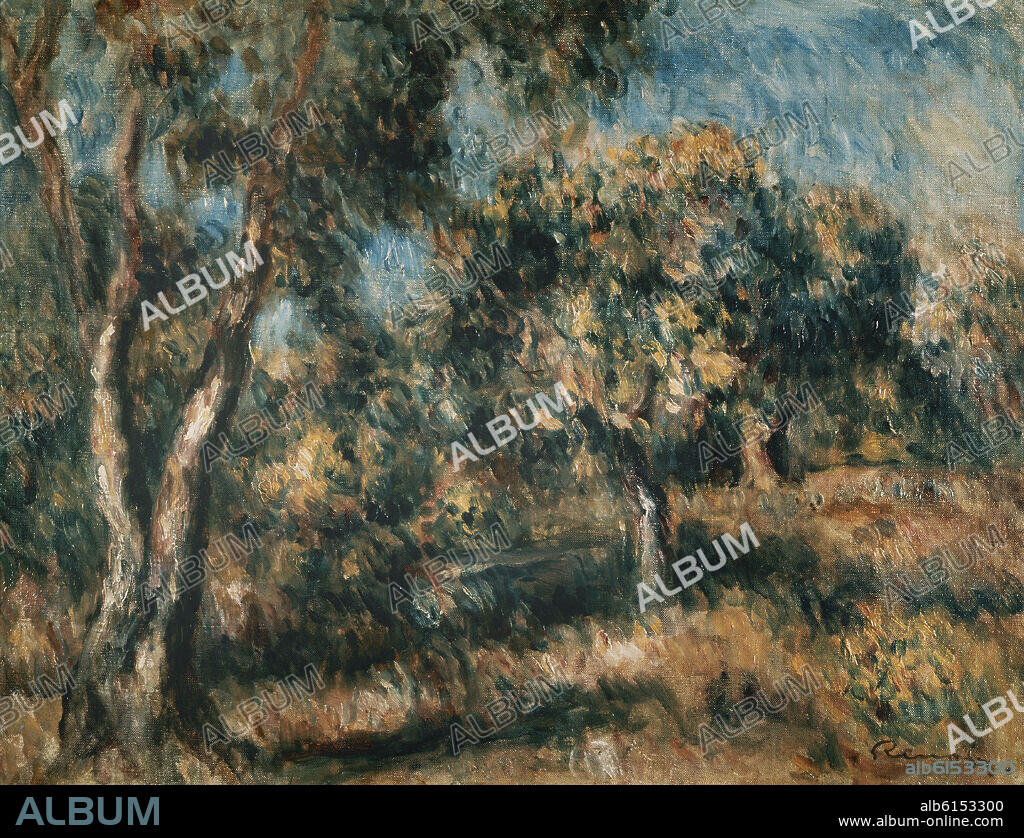 AUGUSTE RENOIR. 'Paysage de cagnes', 1915, Óleo sobre lienzo, 38,5 x 50 cm.