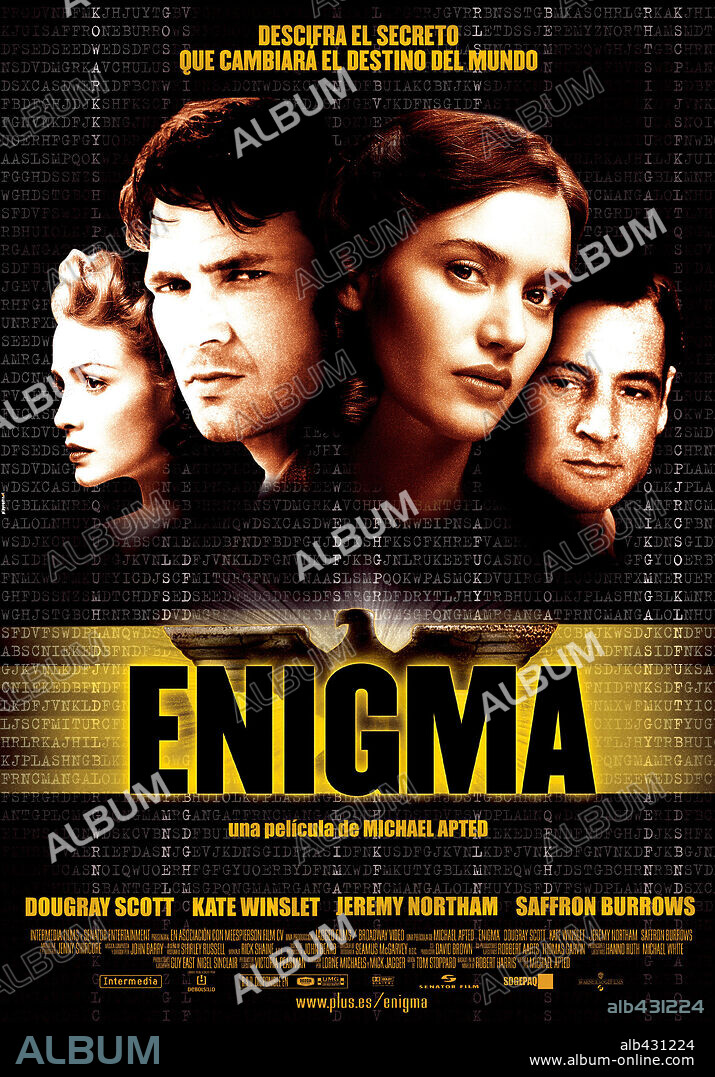 Poster of ENIGMA, 2001, directed by MICHAEL APTED. Copyright JAGGED FILMS/INTERMEDIA FILM EQUITIES/BROADWAY PICT/SENATOR.