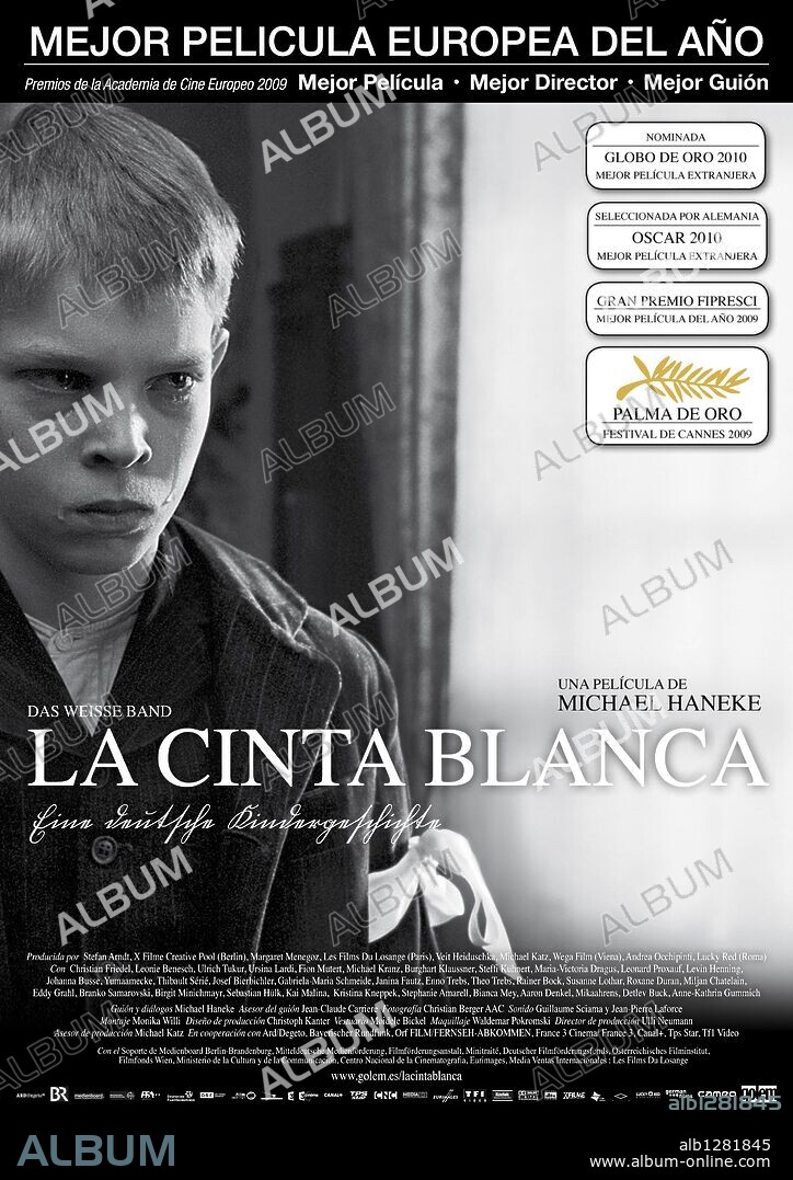 Poster of THE WHITE RIBBON, 2009 (DAS WEISSE BAND), directed by MICHAEL HANEKE. Copyright LES FILMS DU LOSANGE/WEGA FILM/X-FILME CREATIVE POOL.