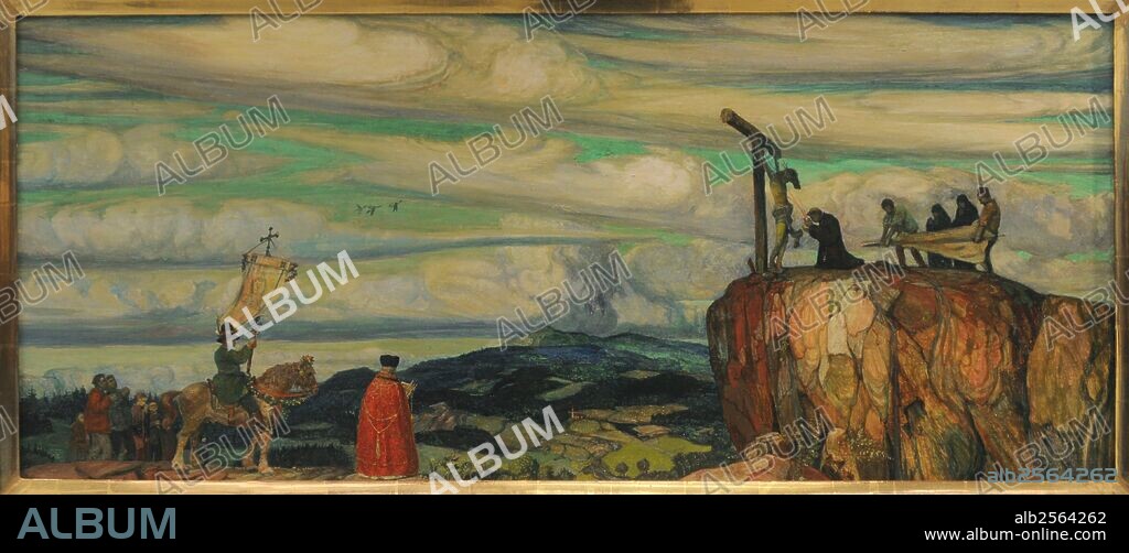 August Bromse (1873-1925). Czech artist. Love painting, 1909. Tempera on wood. National Gallery. Prague. Czech Republic.