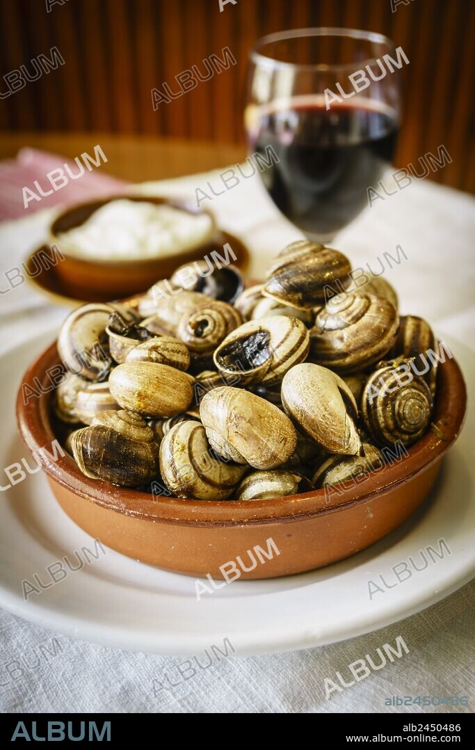 caracoles a la mallorquina,celler de Randa,llucmajor, Mallorca,Islas Baleares,Spain.