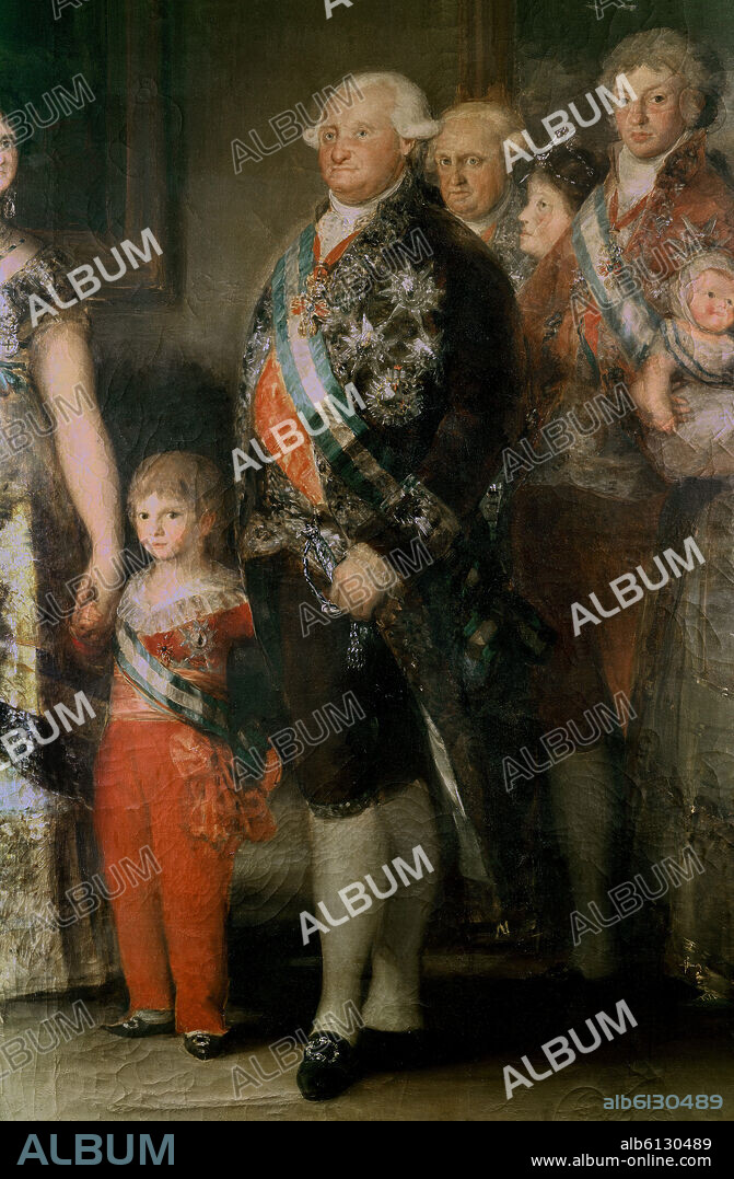 FRANCISCO GOYA Y LUCIENTES DE (1746-1828). 'The Family of Carlos IV' (detail), 1800, Oil on canvas, P00726.