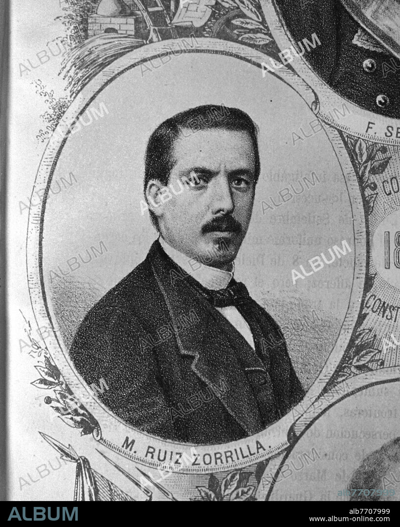 MANUEL RUIZ ZORRILLA - 1833/1895 - LIDER DEL PARTIDO PROGRESISTA.