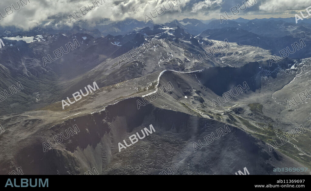 Aerial of Tierra del Fuego National Park, Ushuaia, Argentina.