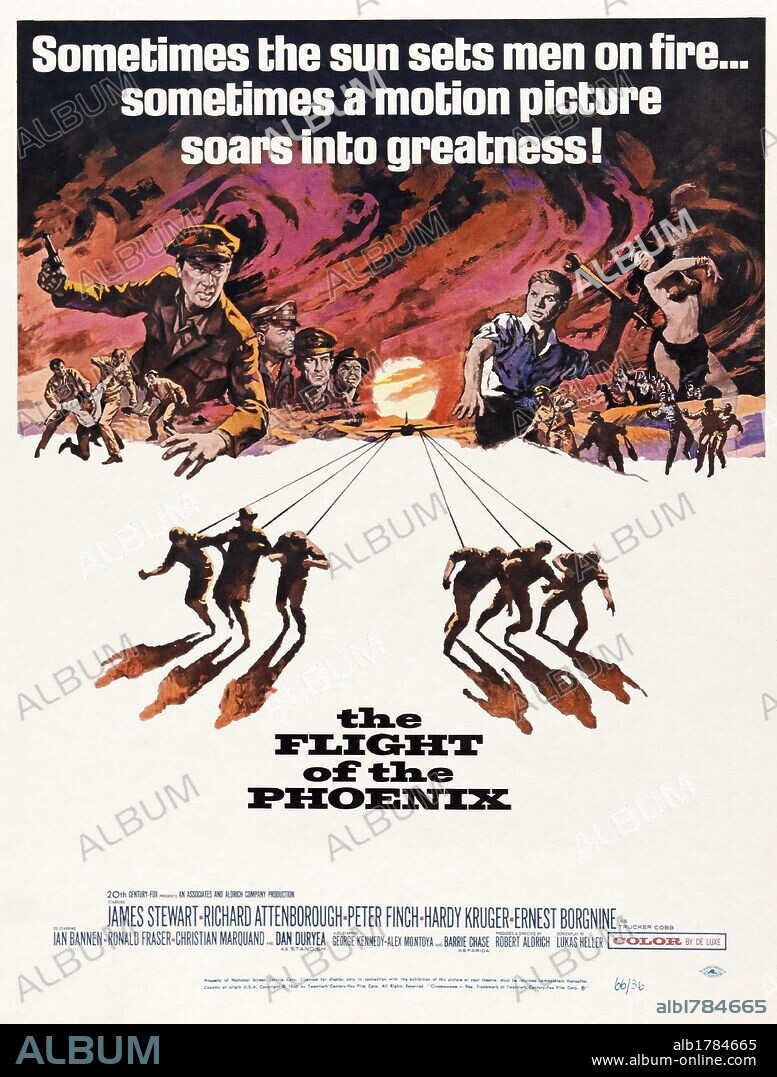 Poster of THE FLIGHT OF THE PHOENIX, 1965, directed by ROBERT ALDRICH. Copyright 20TH CENTURY FOX.