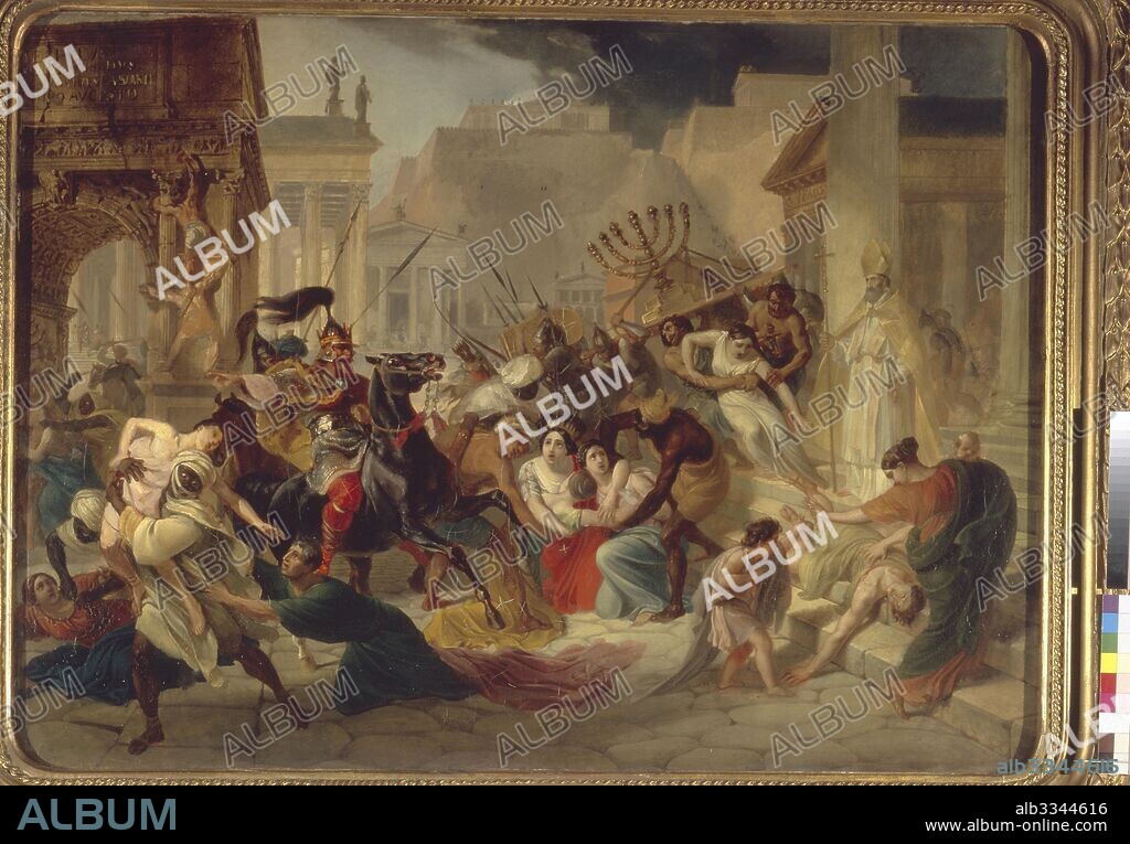 KARL PAVLOVICH BRIULLOV. Geiseric the Lame invades Rome.