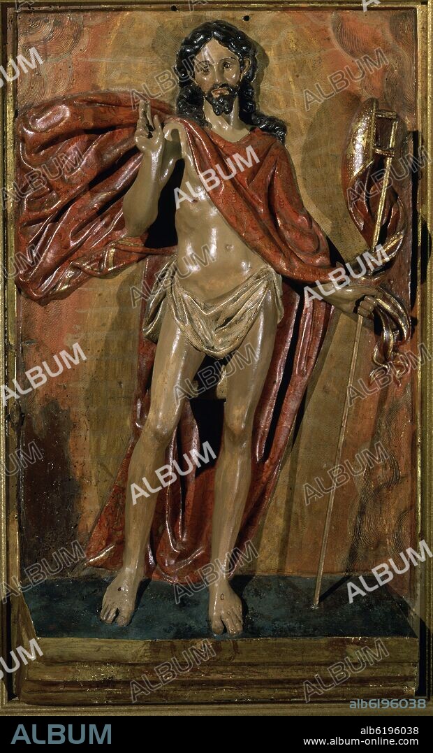 JUAN ANCHIETA O JUAN ANCHETA (1540-1588). CRISTO SALVADOR GLORIFICADO - TALLA DEL SIGLO XVI.