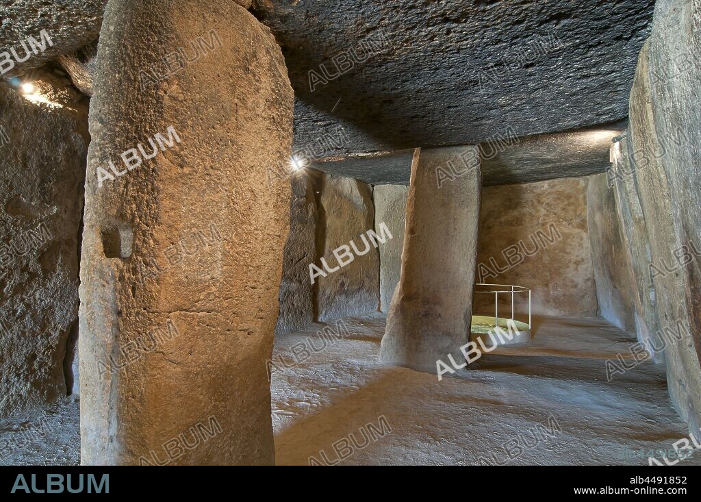 Dolmen - Cueva de Menga, Antequera, Malaga province, Region of Andalusia, Spain, Europe.