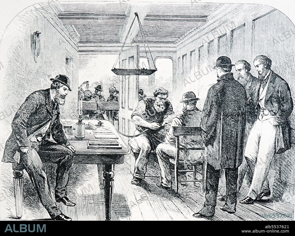 Illustration showing the laying of the Atlantic Telegraph Cable. In 1866, the British ship Great Eastern succeeded in laying the first permanent telegraph line across the Atlantic Ocean. Transatlantic telegraph cables were undersea cables running under the Atlantic Ocean for telegraph communications.